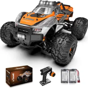Amoril 1/14 4WD RC Monster Truck 40KPH+, Oiled Shocks – Orange