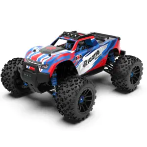 Rlaarlo 1/18 Monster Truck with 2 Batteries, XDKJ-021, Blue+Red