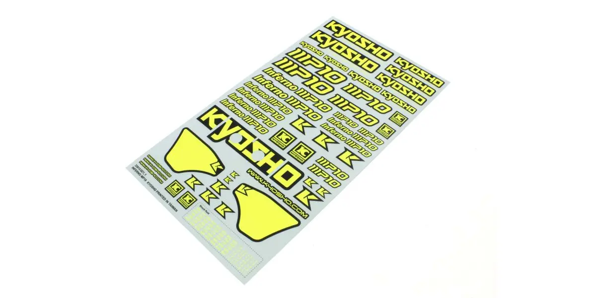 Decal Sheet Kyosho Inferno Mp10 (F-Yellow)