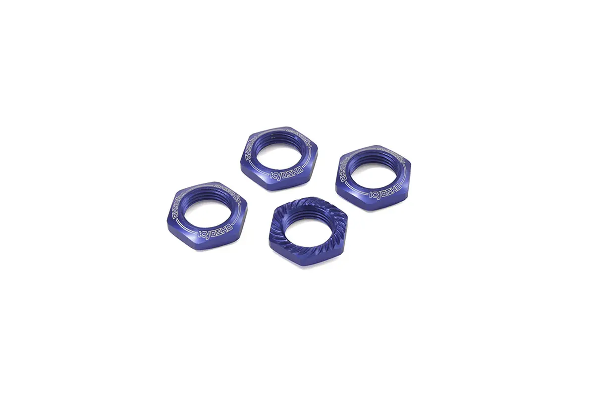 Serrated Wheel Nuts Kyosho Inferno 1:8 (4) Blue