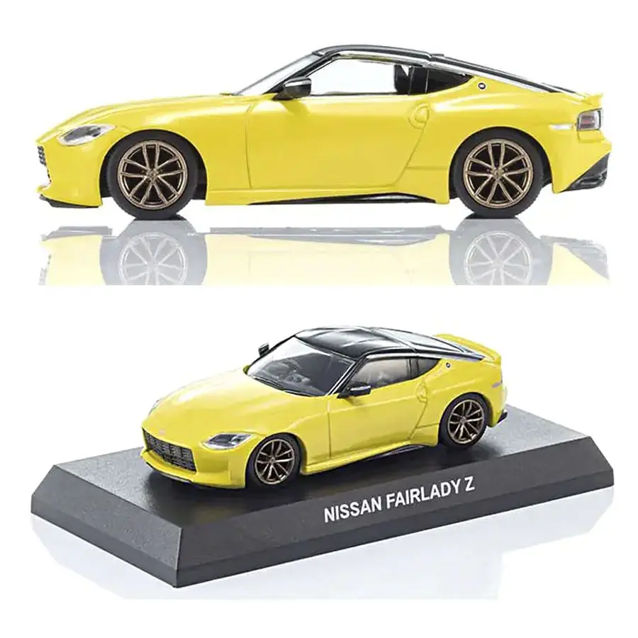 Kyosho 1:64 Nissan Fairlady-Z Book Type - Yellow – view 2