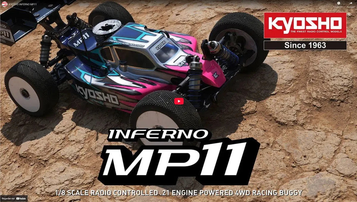 Kyosho Inferno MP11 1:8 4WD RC Nitro Buggy Kit - Bundle wheels, engine & servo package – RC Nitro Car – view 37