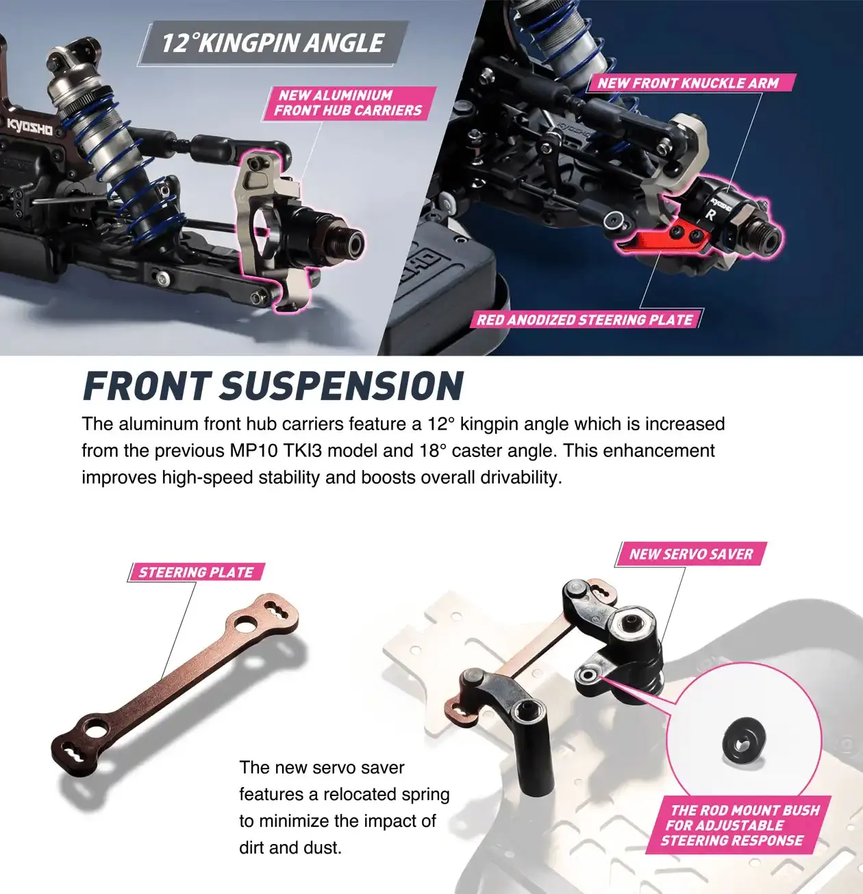 Kyosho Inferno MP11 1:8 4WD RC Nitro Buggy Kit - Bundle wheels, engine & servo package – RC Nitro Car – view 31