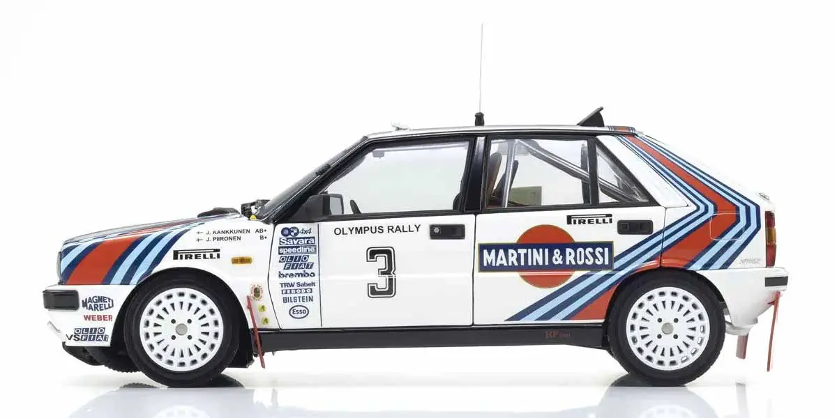 Kyosho 1:18 Lancia Delta HF 4WD Olympus Rally 1987 Martini Rossi Nr.3 – view 3