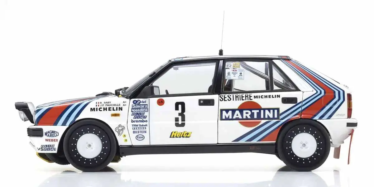 Kyosho 1:18 Lancia Delta HF 4WD Rally Monte Carlo 1988 Martini Nr.3 – view 3