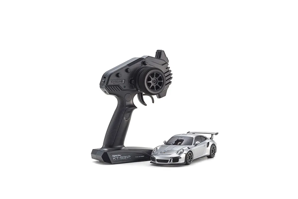 Kyosho Mini-Z MR04 RWD Porsche 911 GT3 RS Silver (N-Rm/Kt531p) – RC Car