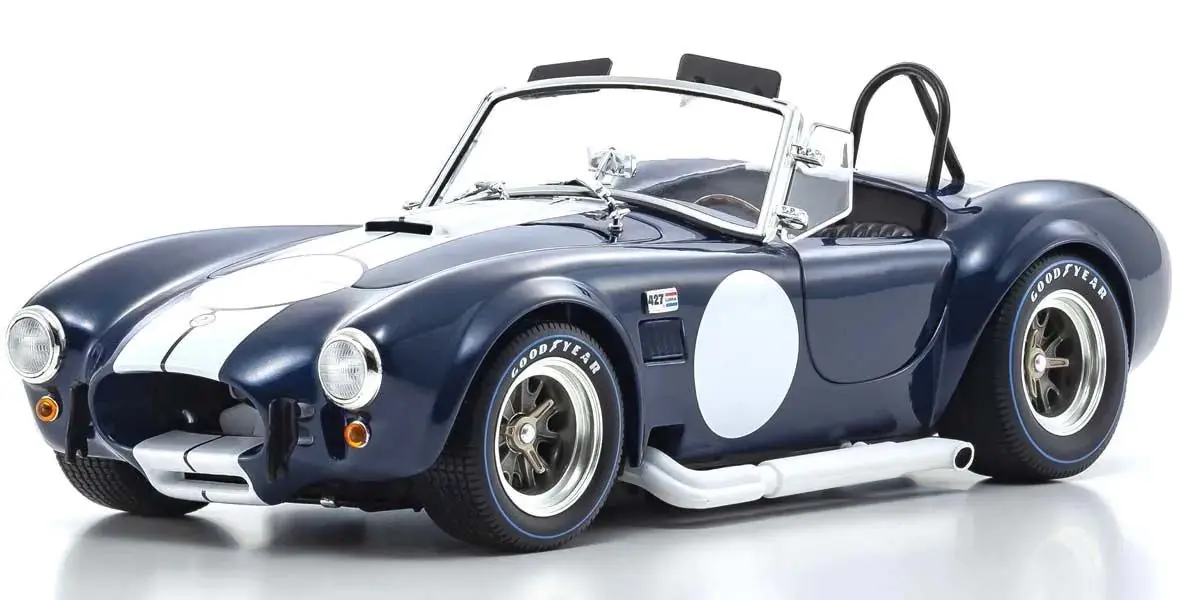 Kyosho 1:18 Shelby Cobra 427 S/C Spider 1962 Dark Blue-White – view 2