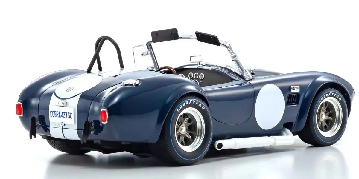 Kyosho 1:18 Shelby Cobra 427 S/C Spider 1962 Dark Blue-White – view 3