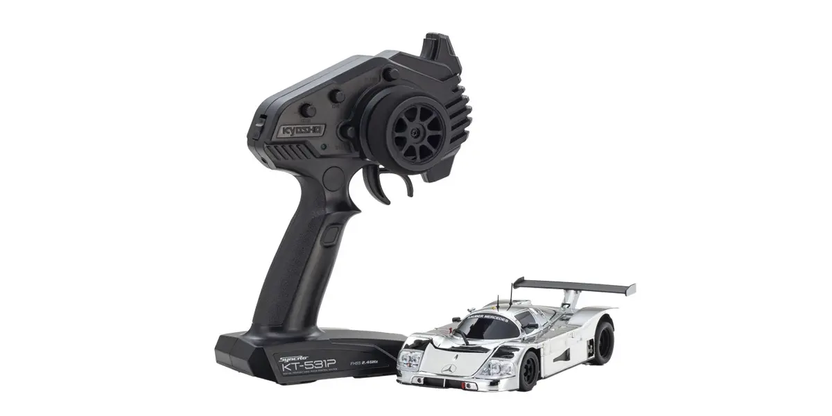 Kyosho Mini-Z MR04 RWD Sauber Mercedes C9 Chrome Silver (W-Lm W/Gyro) – RC Car