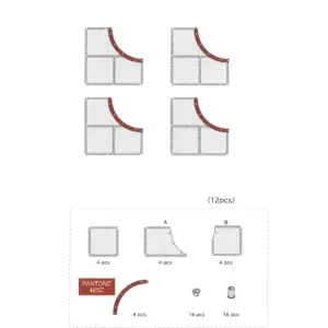 Kyosho Mini-Z Carpet Track 50 Large Corner (12pcs)