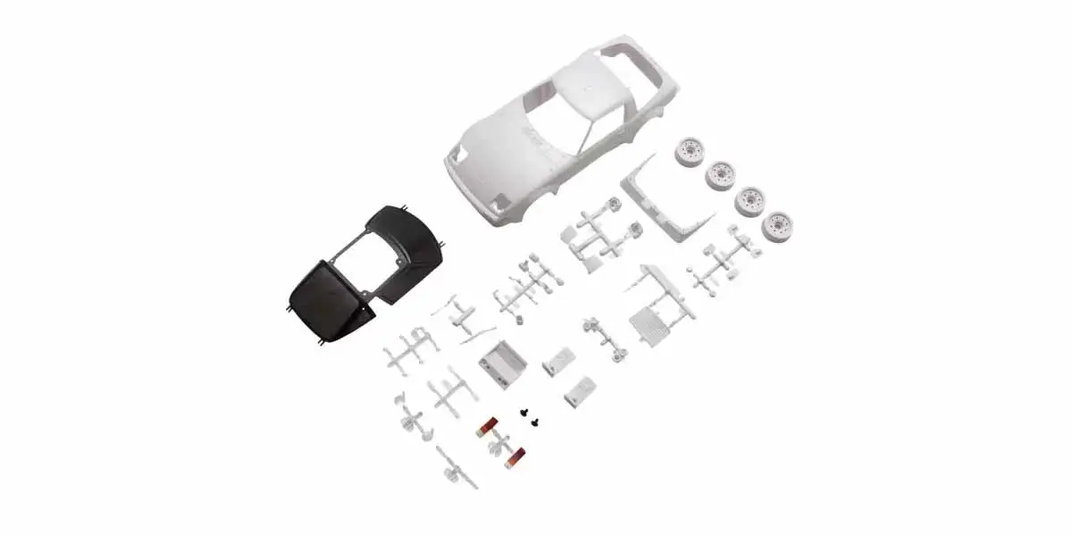 Kyosho Mini-Z Mazda Rx-7 Sa22c White Body Set W/2wd Rims – view 2