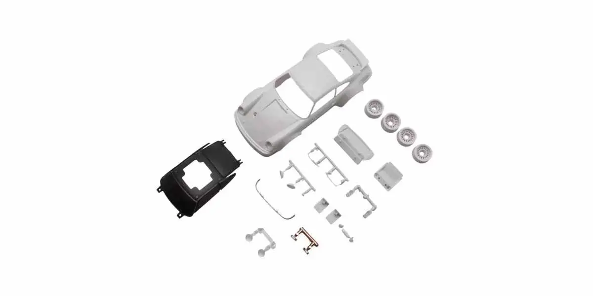 Kyosho Mini-Z Porsche 934 RSR White Body Set + 2wd Rims