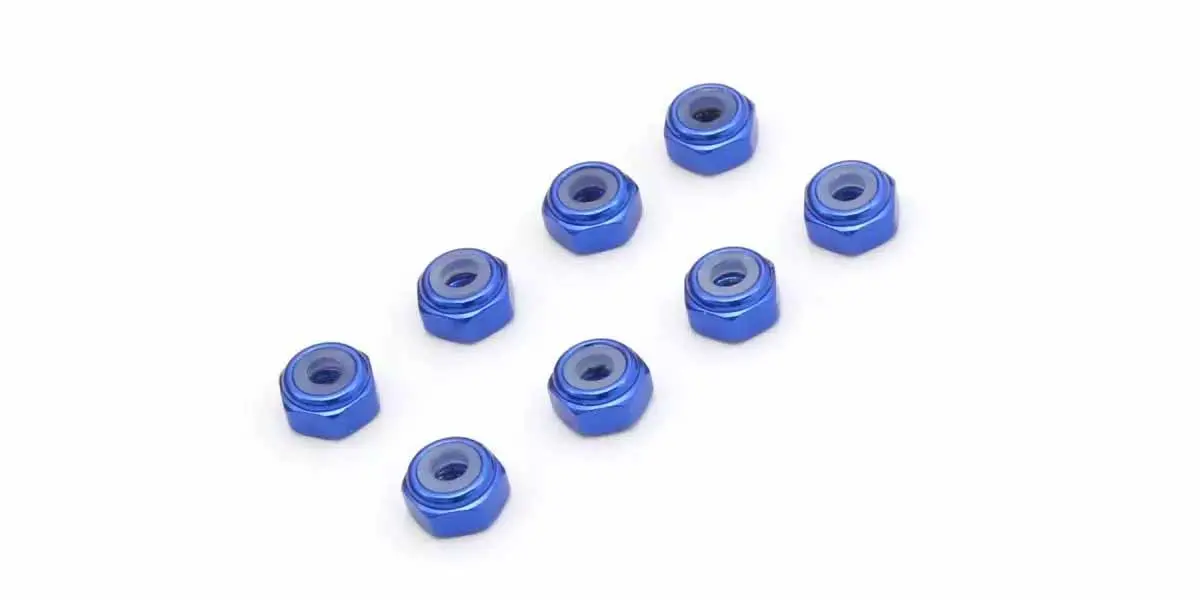 Kyosho Mini-Z M2 Nyloc Alu Wheel Nut (8) Blue