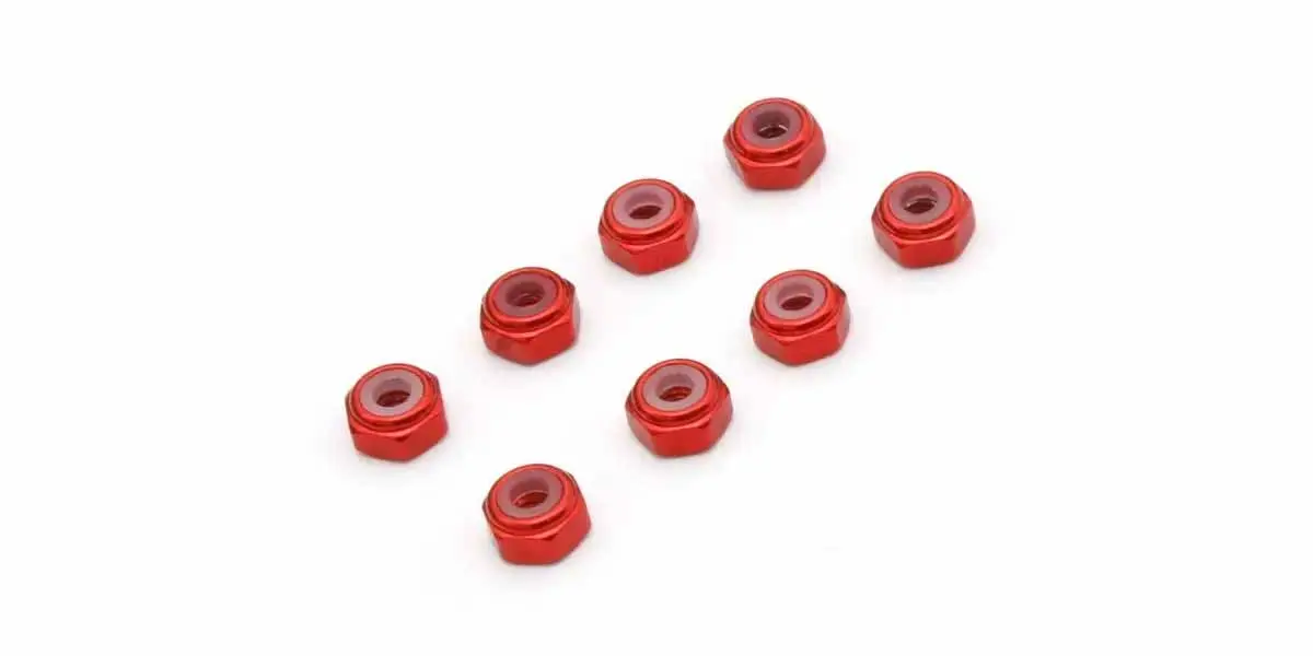 Kyosho Mini-Z M2 Nyloc Alu Wheel Nut (8) Red