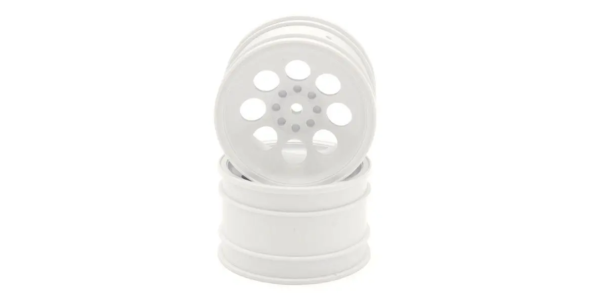 Kyosho Optima White 2.0 Inches 8 Holes Wheel (2)