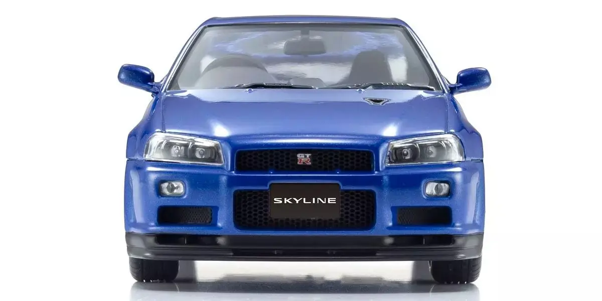 Kyosho 1:43 Nissan Skyline R34 GT-R v-Spec II Bayside Blue – view 4