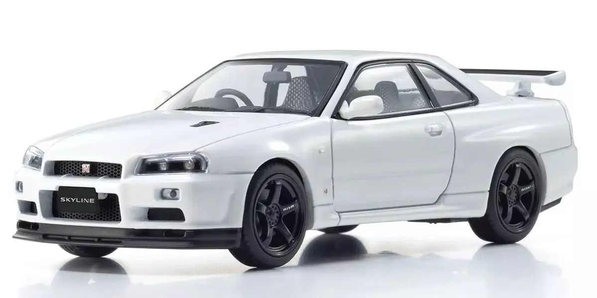 Kyosho 1:43 Nissan Skyline R34 GT-R v-Spec II White Pearl