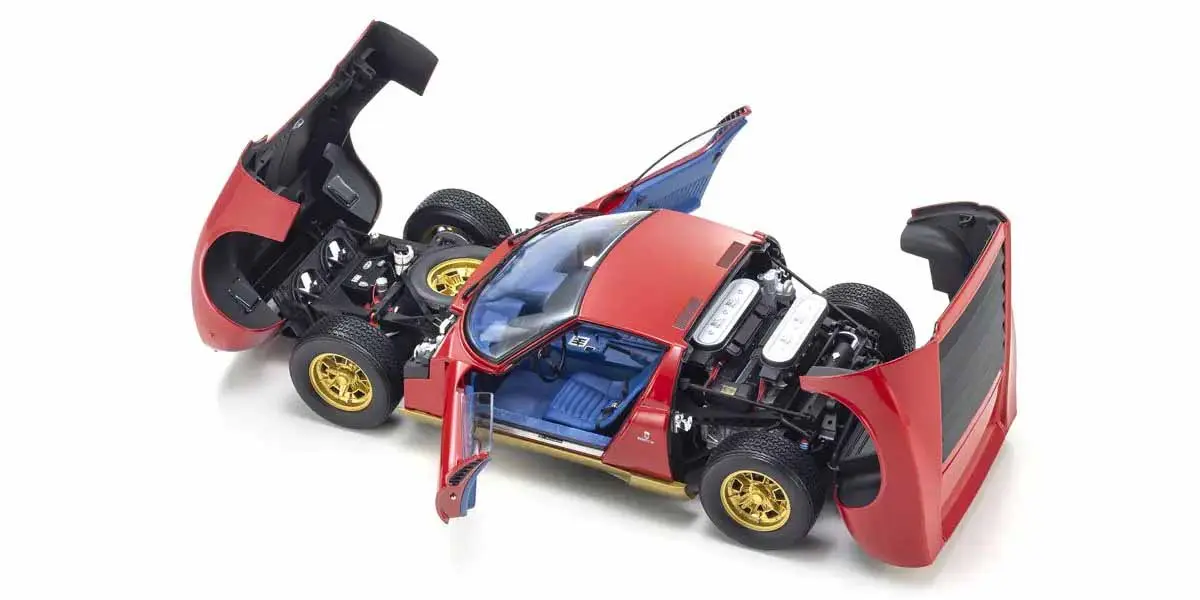 Kyosho 1:12 Lamborghini Miura P400 1968 Red/Gold – view 4