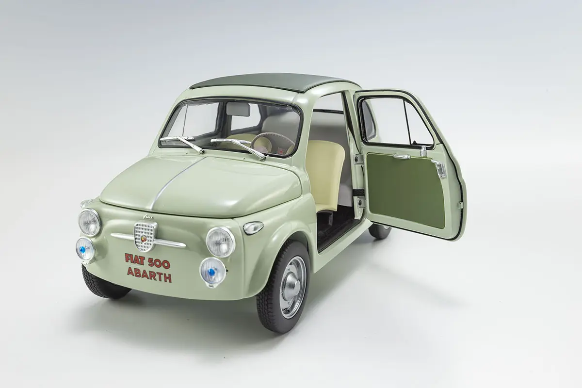 Kyosho 1:18 Fiat Nuova 500 Elaborazione Abarth Record Green Clear – view 4