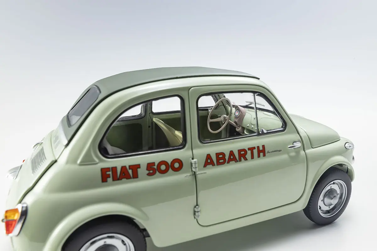 Kyosho 1:18 Fiat Nuova 500 Elaborazione Abarth Record Green Clear – view 5