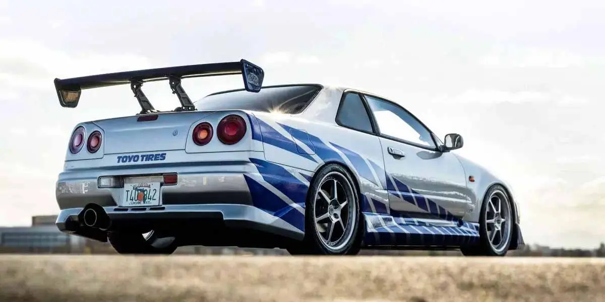 Kyosho 1:12 Resin Nissan GT-R 2001 Fast & Furious Silver/Blue Stripes – view 2