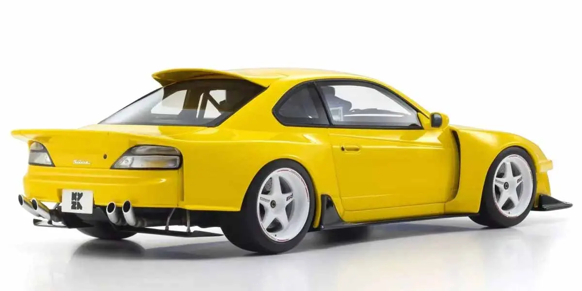 Kyosho 1:18 Samurai Collection Nissan Silvia S15 Khyzyl Saleem Yellow – view 2