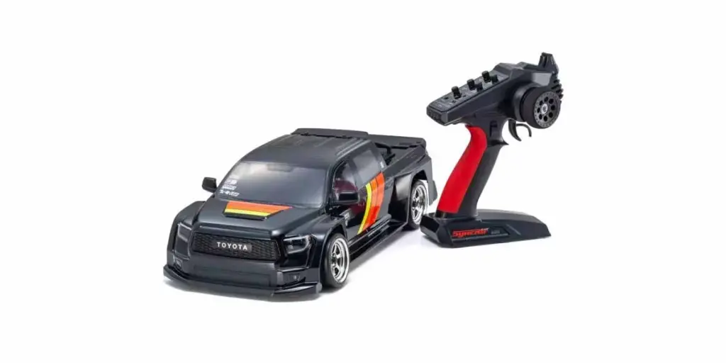 Kyosho Fazer D2 Toyota Tundra Drift black 1:10 RC drift truck with its 2.4GHz transmitter