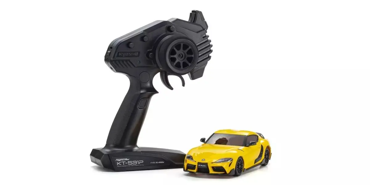 Kyosho Mini-Z Mr04 RWD Toyota Gr Supra TRD Aero Light Yellow (N-Mm2) — view 1