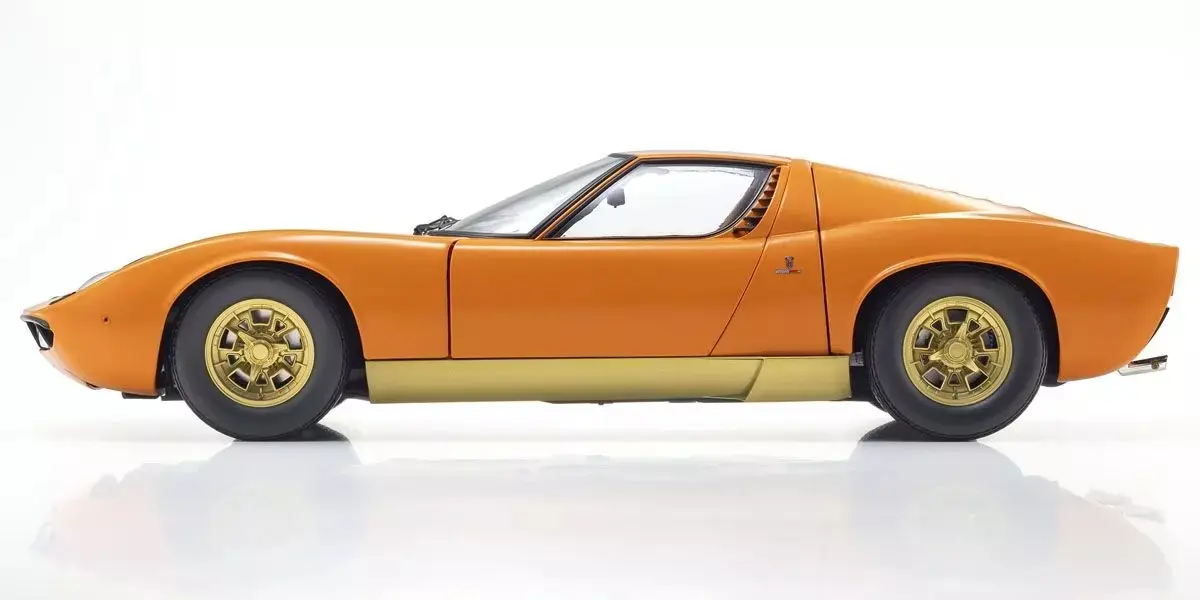 Kyosho 1:12 Lamborghini Miura P400 1968 Orange/Brown Interior — view 3