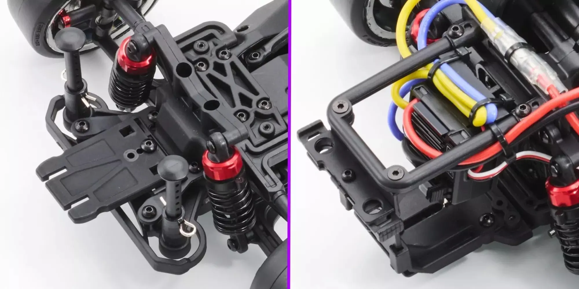 Fazer D2 conventional body posts and removable rear ESC tray