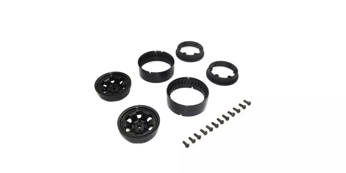 Kyosho KC10 Bead-Lock 1.9 Inches Spoke Black Wheels (2)