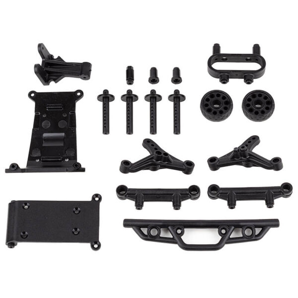 Team Associated Reflex 14Mt Bumper, Wheelie Bar, Body Mount Set