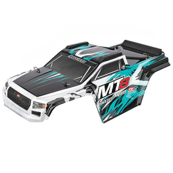 Team Associated Rival Mt8 Body Set, Teal, Painted