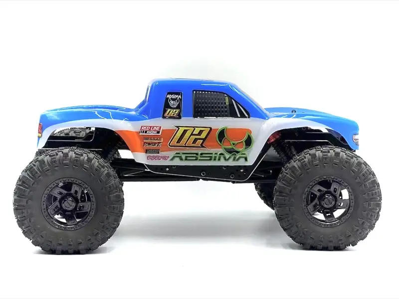 a blue and white monster truck