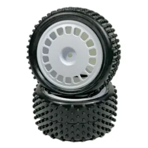 1:10 Buggy Wheel Set "Mini Pin" rear white (2)