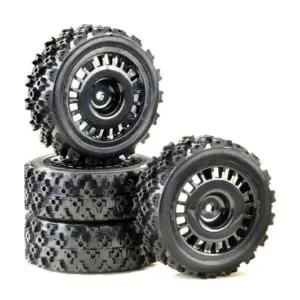 1:10 Wheel Set "Rally Block Design" black (4)