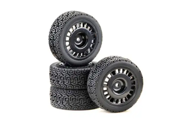 1:10 Wheel Set "Rally Winded Design" black (4) – RC Wheels & Tyres
