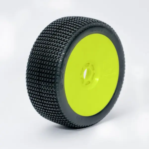 1:8 Buggy TWISTER MEDIUM pre-mounted yellow ""B1COMP"" (2) – RC Wheels & Tyres