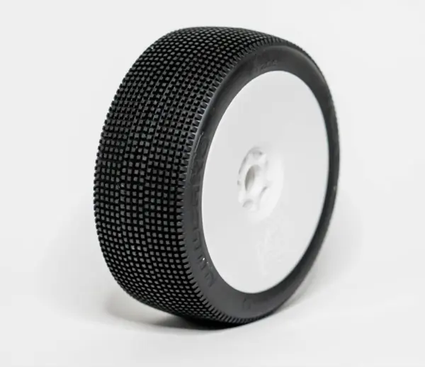 1:8 Buggy VULCANO MEDIUM/SOFT "V2" pre-mounted white (2) – RC Wheels & Tyres