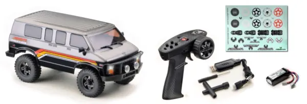 1:18 EVO Crawler "Rock Van V2" 2-gear gunmetal RTR – 1/18th