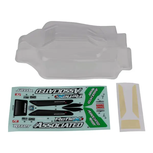 Team Associated Reflex 14 Gamma Bodyshell Set Clear – Team Associated Parts