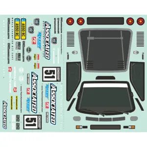 Team Associated Apex 2 Sport Rally A550 Decal Sheet