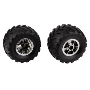 Team Associated Mt12 Wheels / Tyres Chrome (Pr)