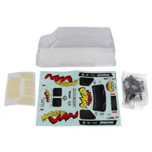 Team Associated Mt12 Monster Van Bodyshell Set Clear