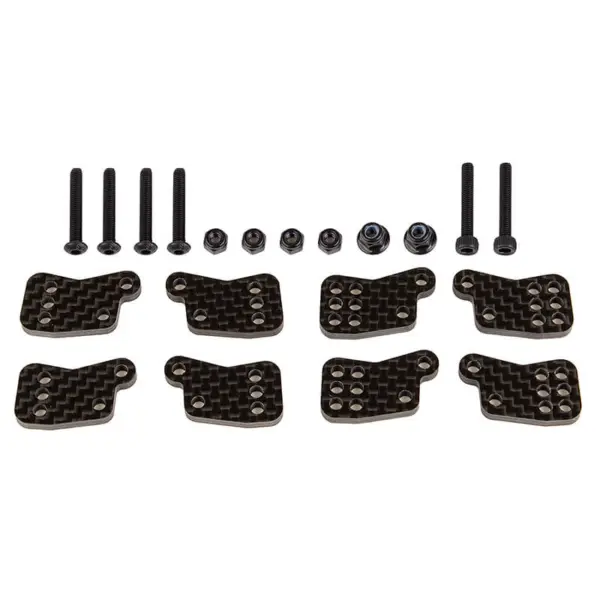 Team Associated Rc8B4.1/E Ft Rear Hub Tower Set, Carbon – Team Associated Parts