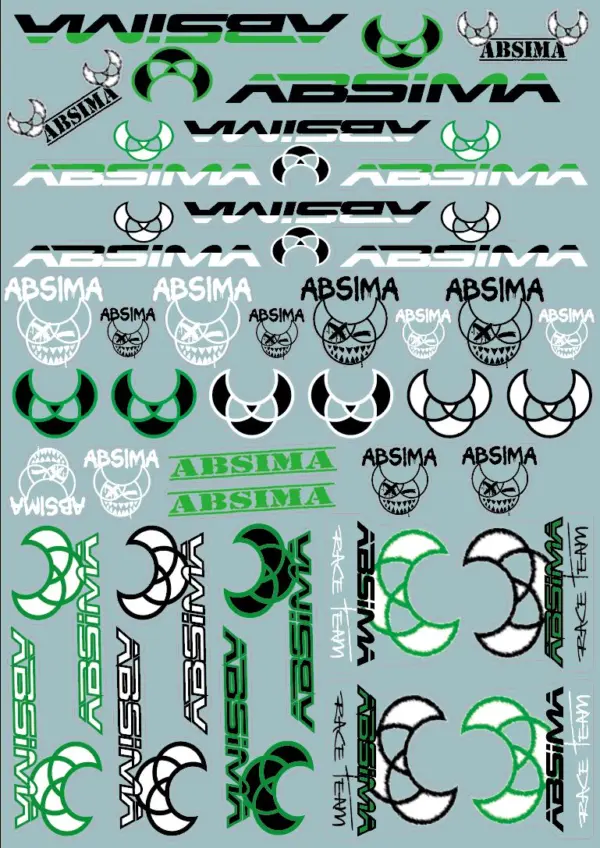 Absima sticker sheet 2024 / A4 – RC Wheels & Tyres