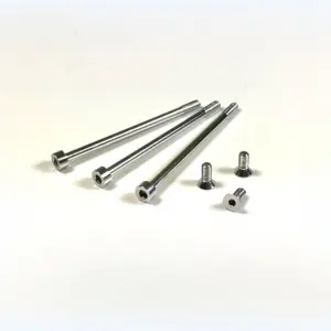 Aluminium screw set 3xshort, 3xlong