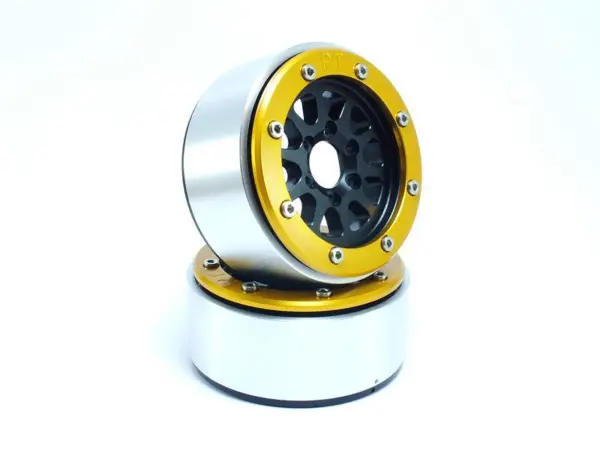 RC Crawler wheels Beadlock Wheels GEAR Black/Gold 1.9 (2) w/o Hub – RC Wheels & Tyres