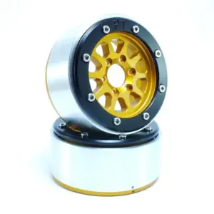 RC Crawler wheels Beadlock Wheels GEAR Gold/Black 1.9 (2) w/o Hub