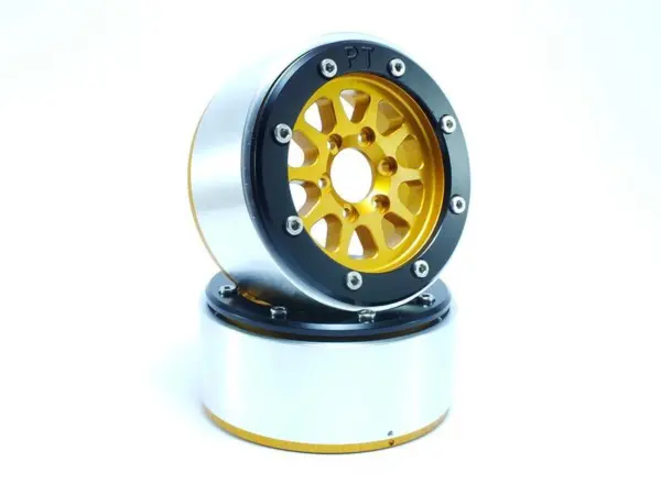 RC Crawler wheels Beadlock Wheels GEAR Gold/Black 1.9 (2) w/o Hub – RC Wheels & Tyres